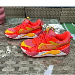 Puma RS-X³ Super Neon Toddler Sneakers Kids Size 2C – Pink/Yellow/Orange